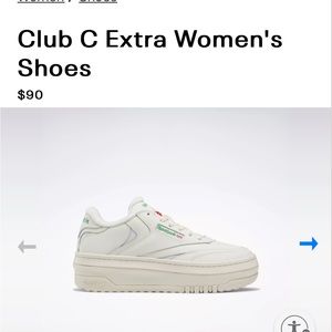 WOMENS REEBOK club c shoes size 7.5